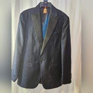 #193 TALLIA Men's Black & Blue Blazer NWTs